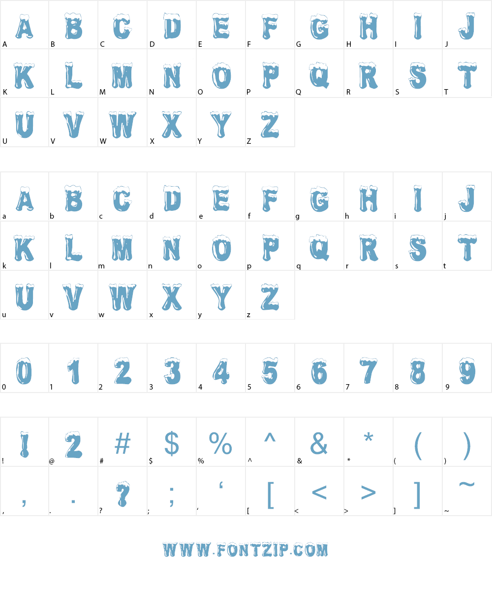 Frostbitten Wanker Font Character