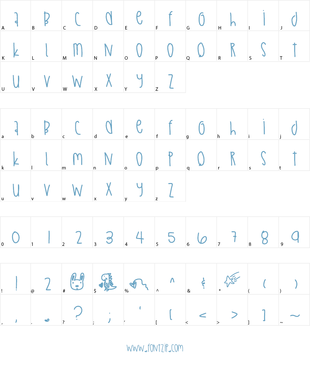 AbstractThing Font Character
