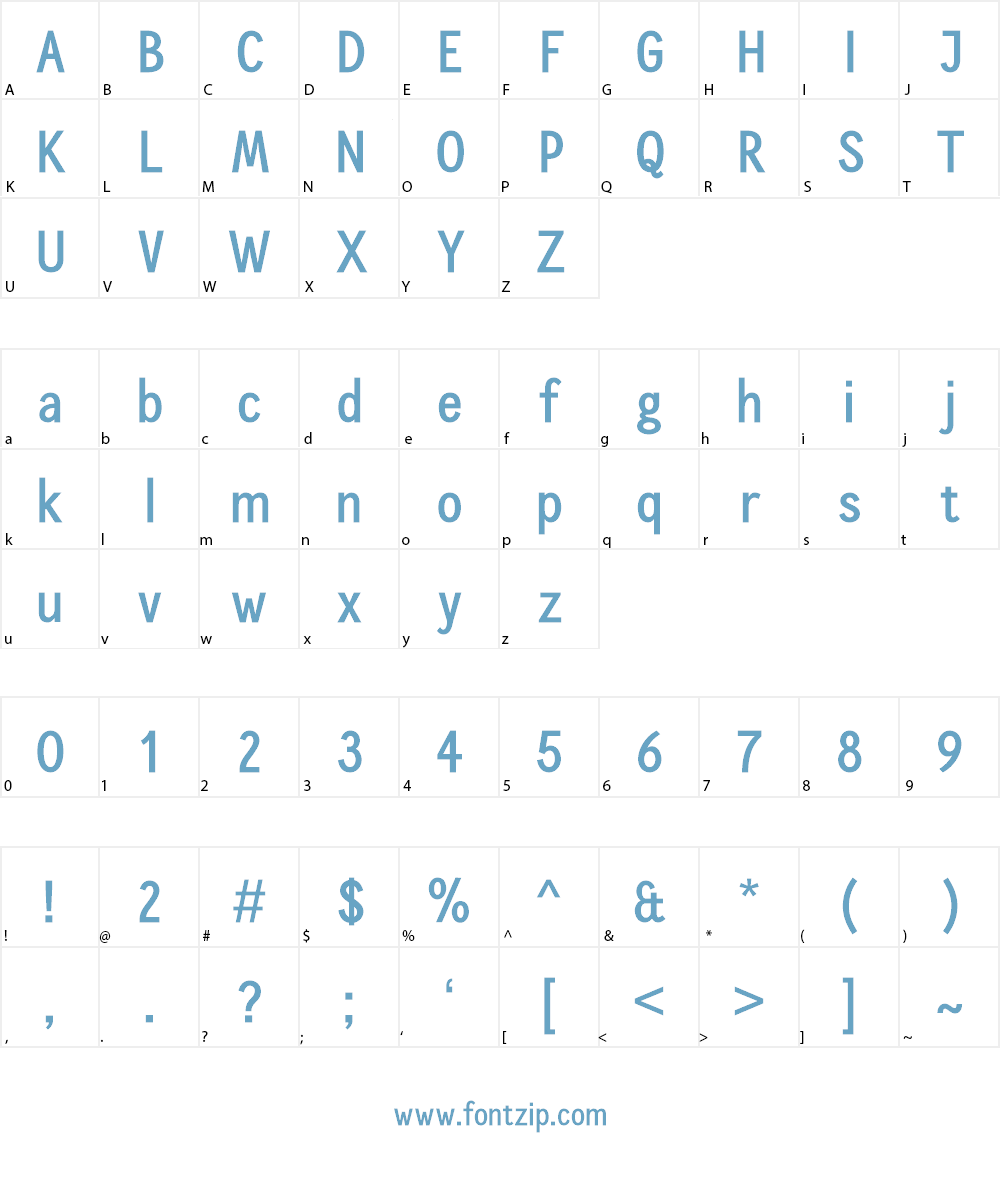 Calling Cards Font Character