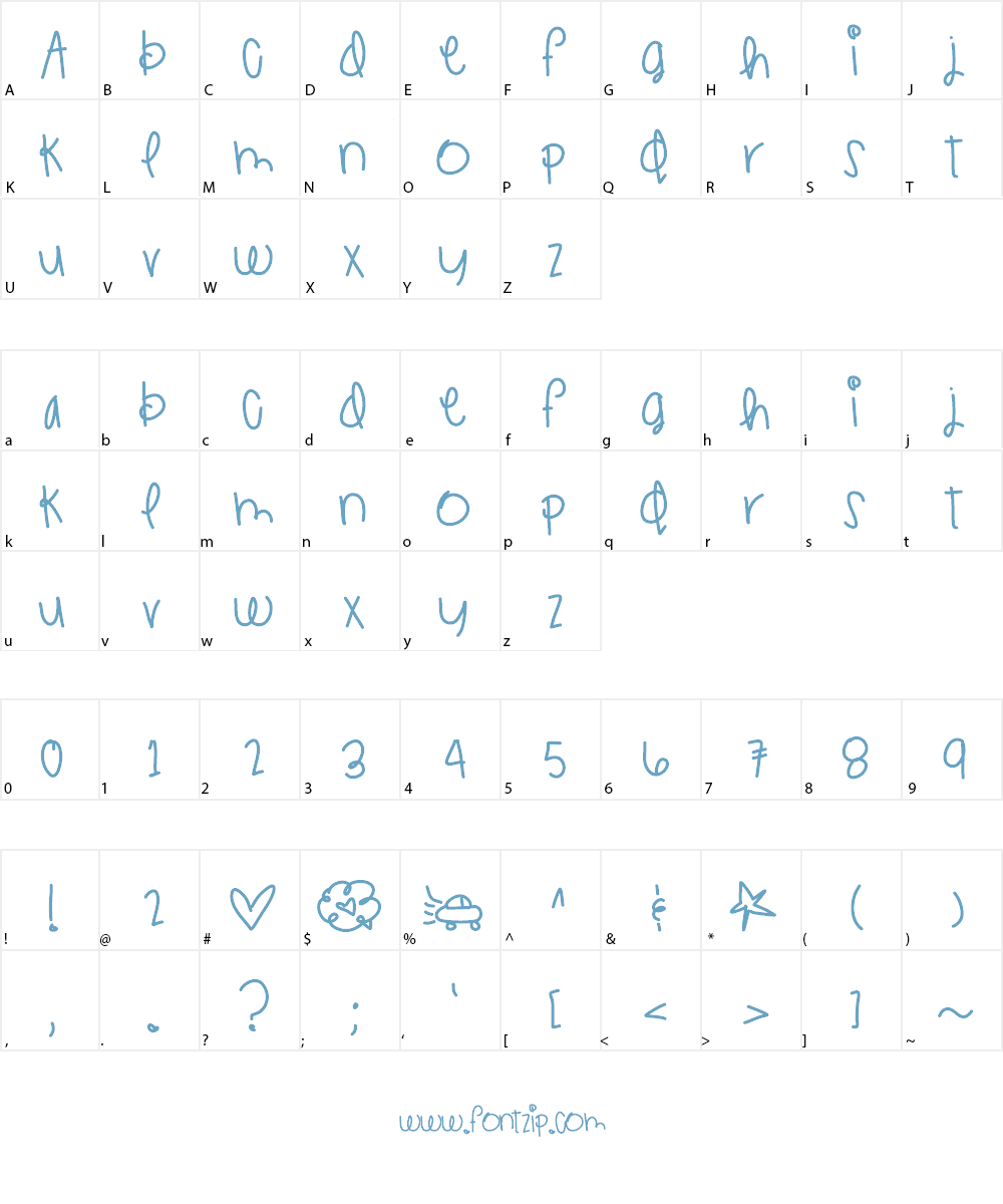 JetskisInSummer Font Character