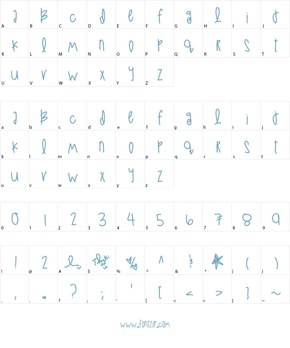 LoveAtFirstSight Font Character