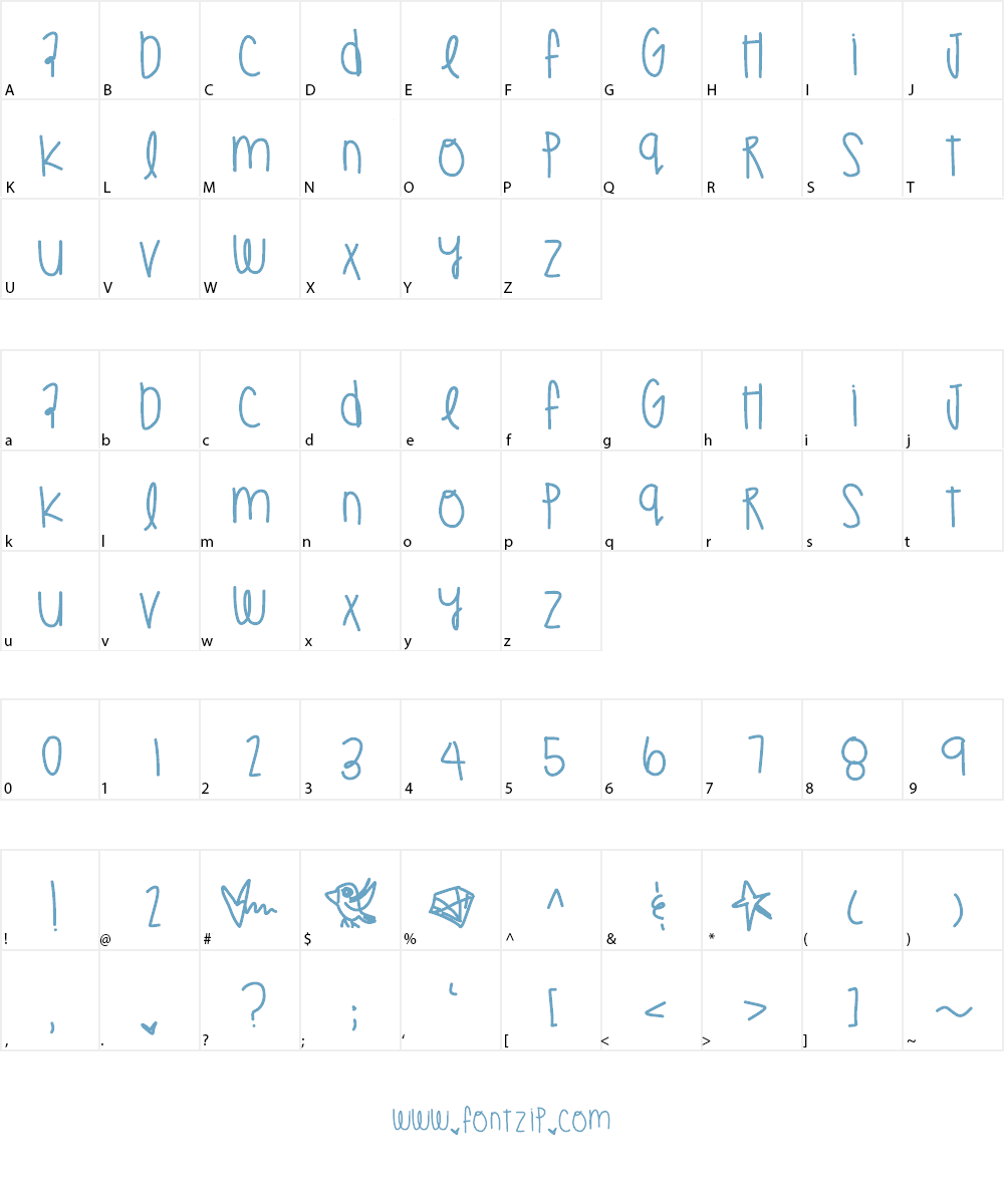 TammyRae Font Character