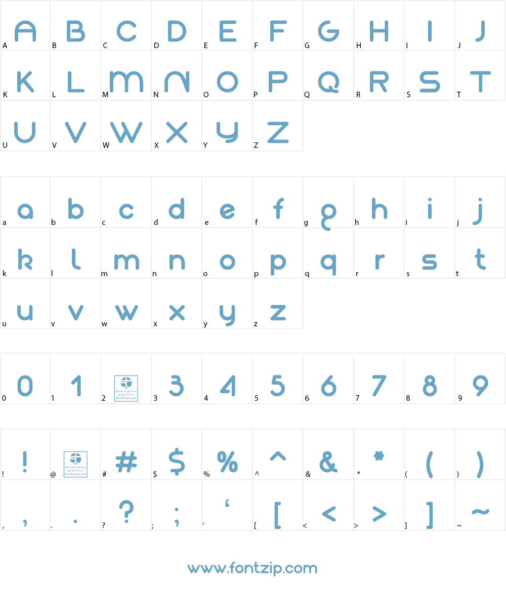Akaju Font Character