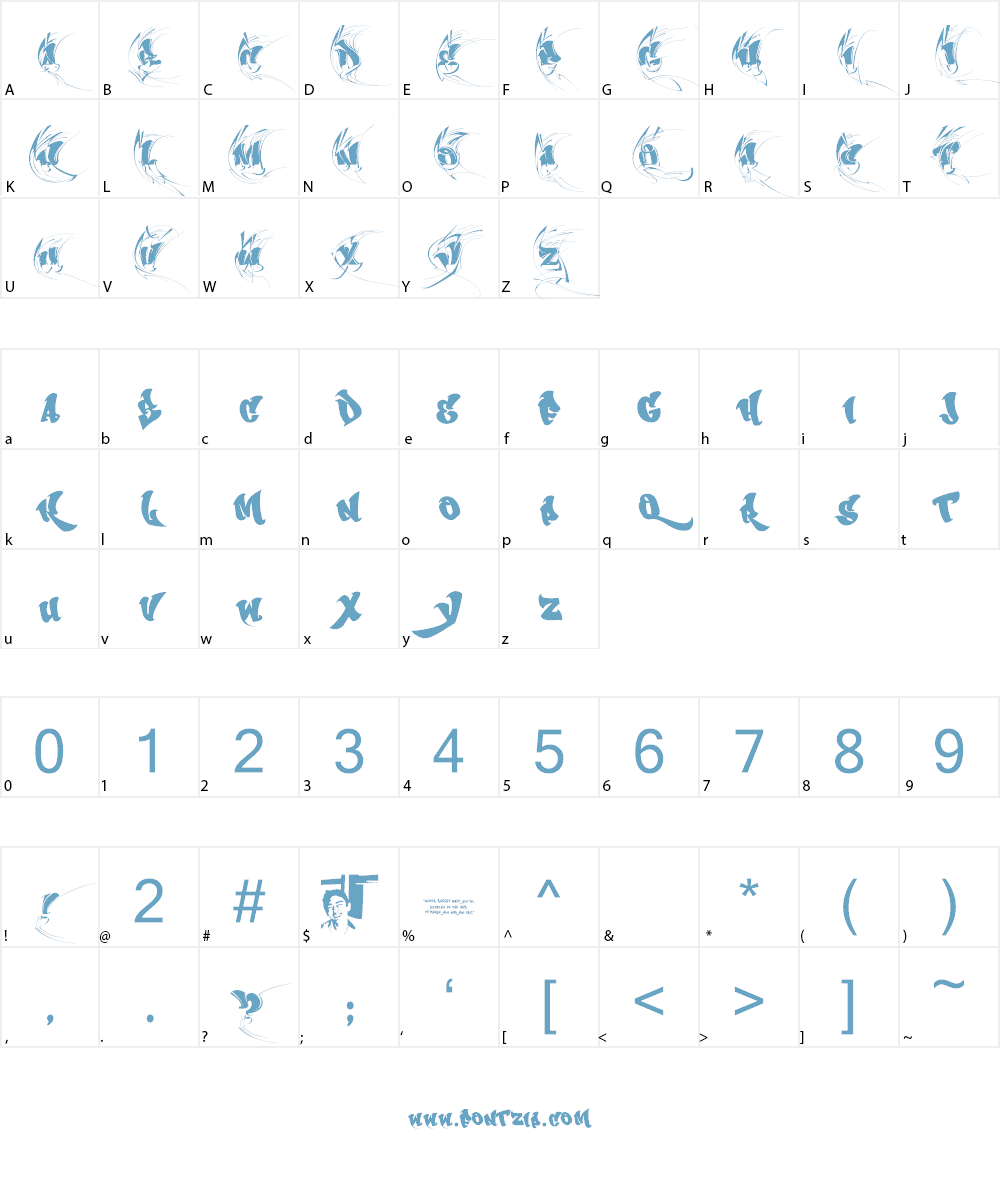 CHASE ZEN SPRAWL Font Character