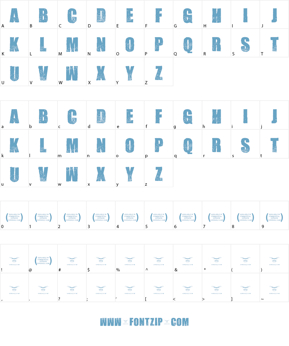 Cook County Jailhouse Font Character