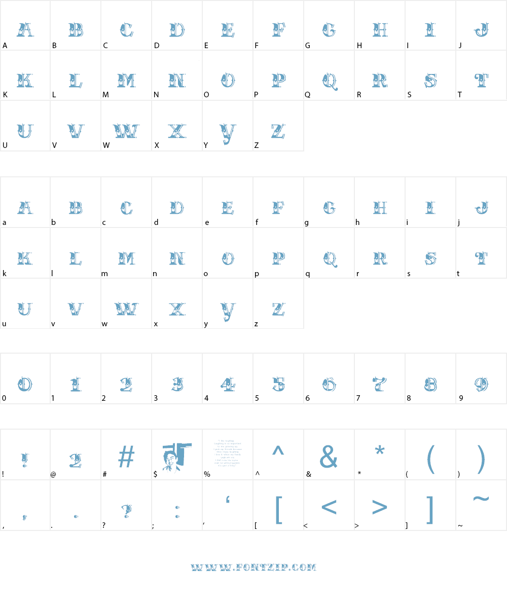 CHASE ZEN HOLY MONKEY NUTS Font Character