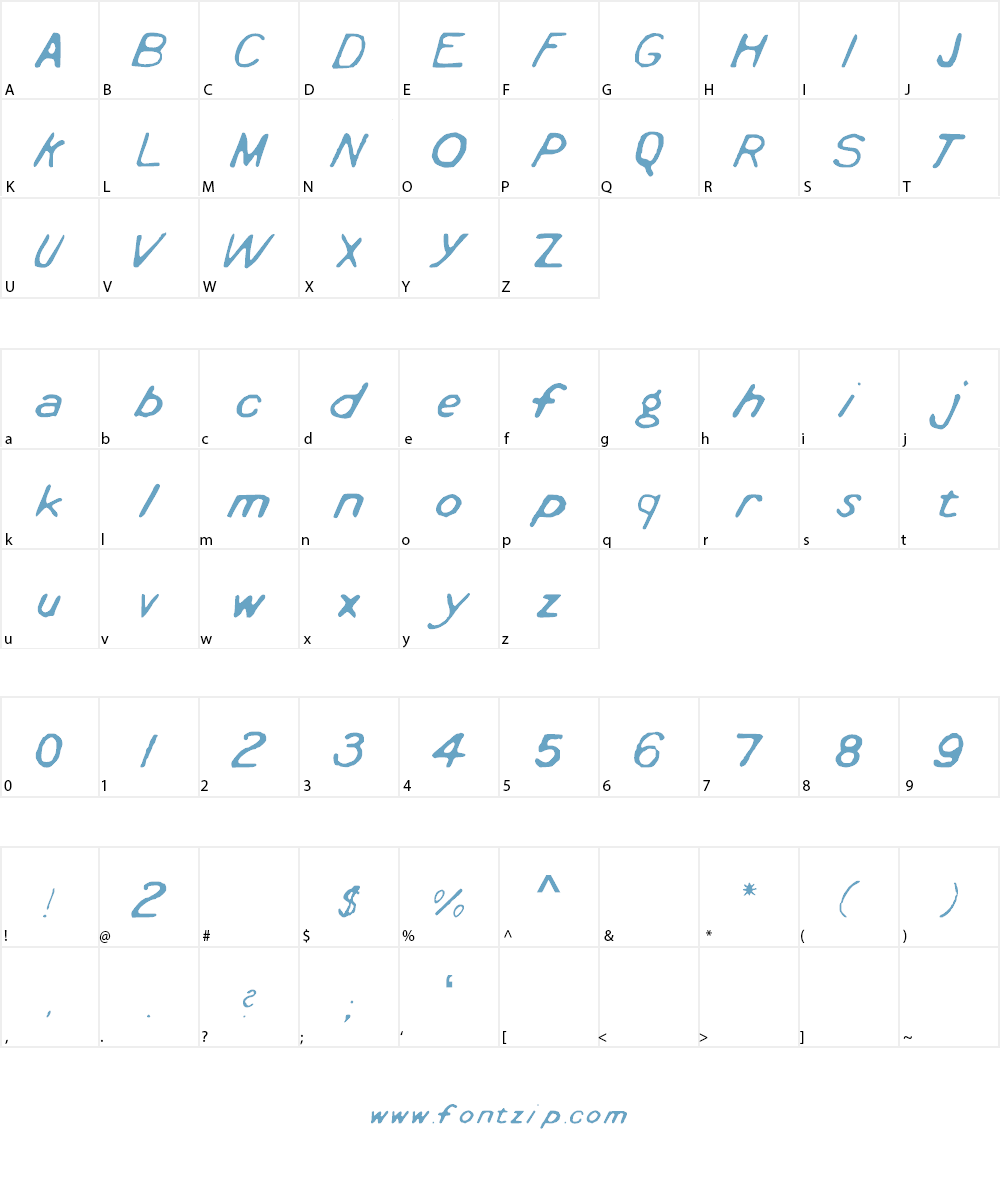 Cyanotype Font Character