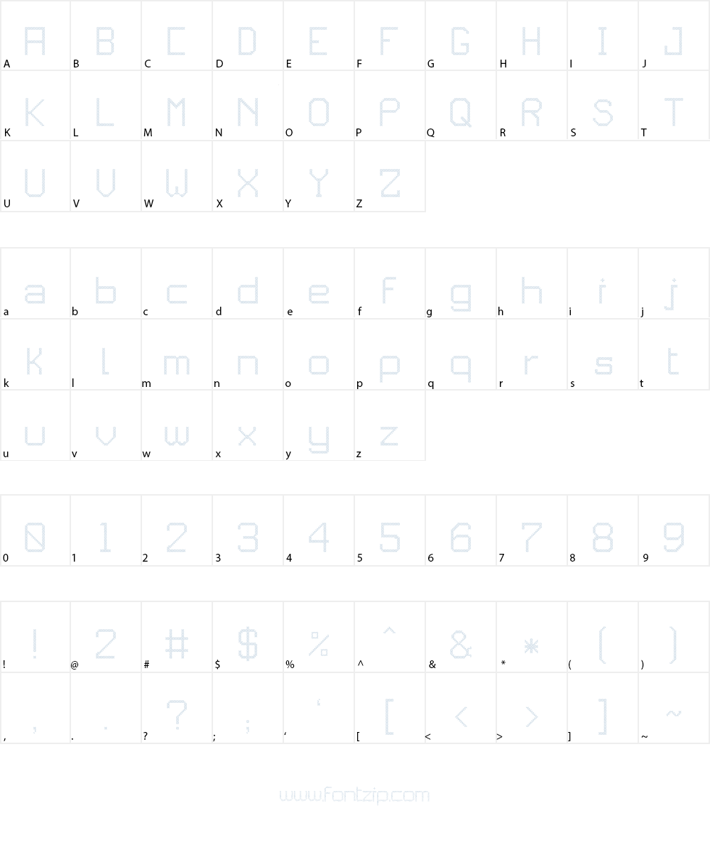 JD Pinwheel Font Character