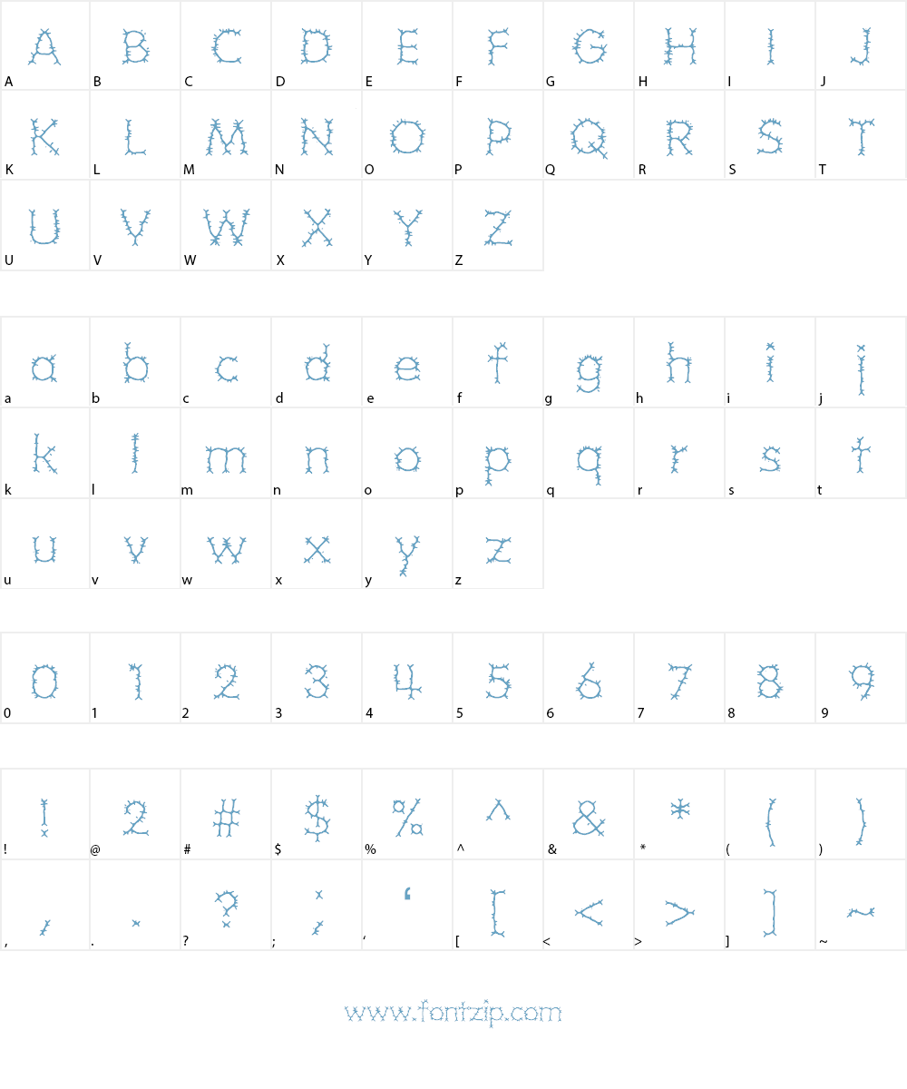Grotesque BRK Font Character