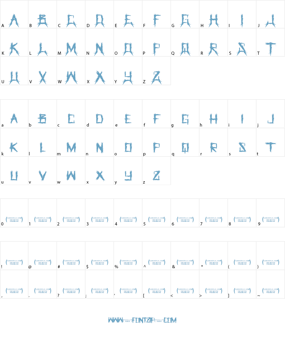 The GrindeR Font Character