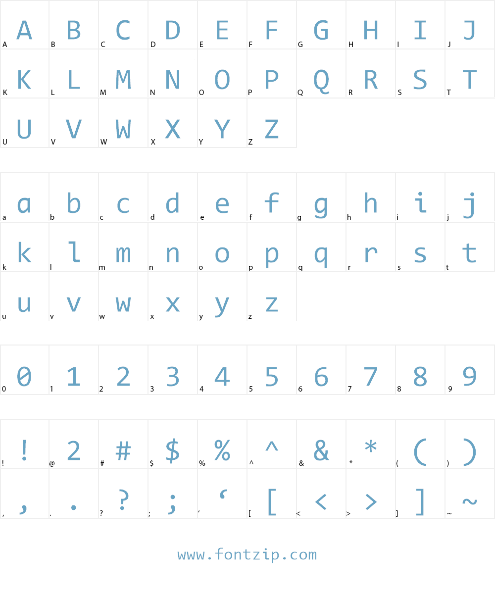 Code New Roman Font Character