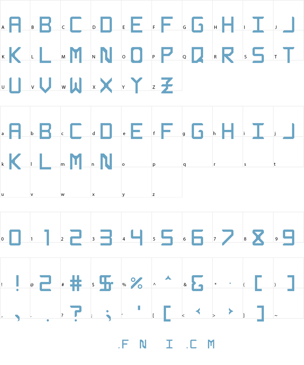Rabbid Highway Sign Caps Font Character