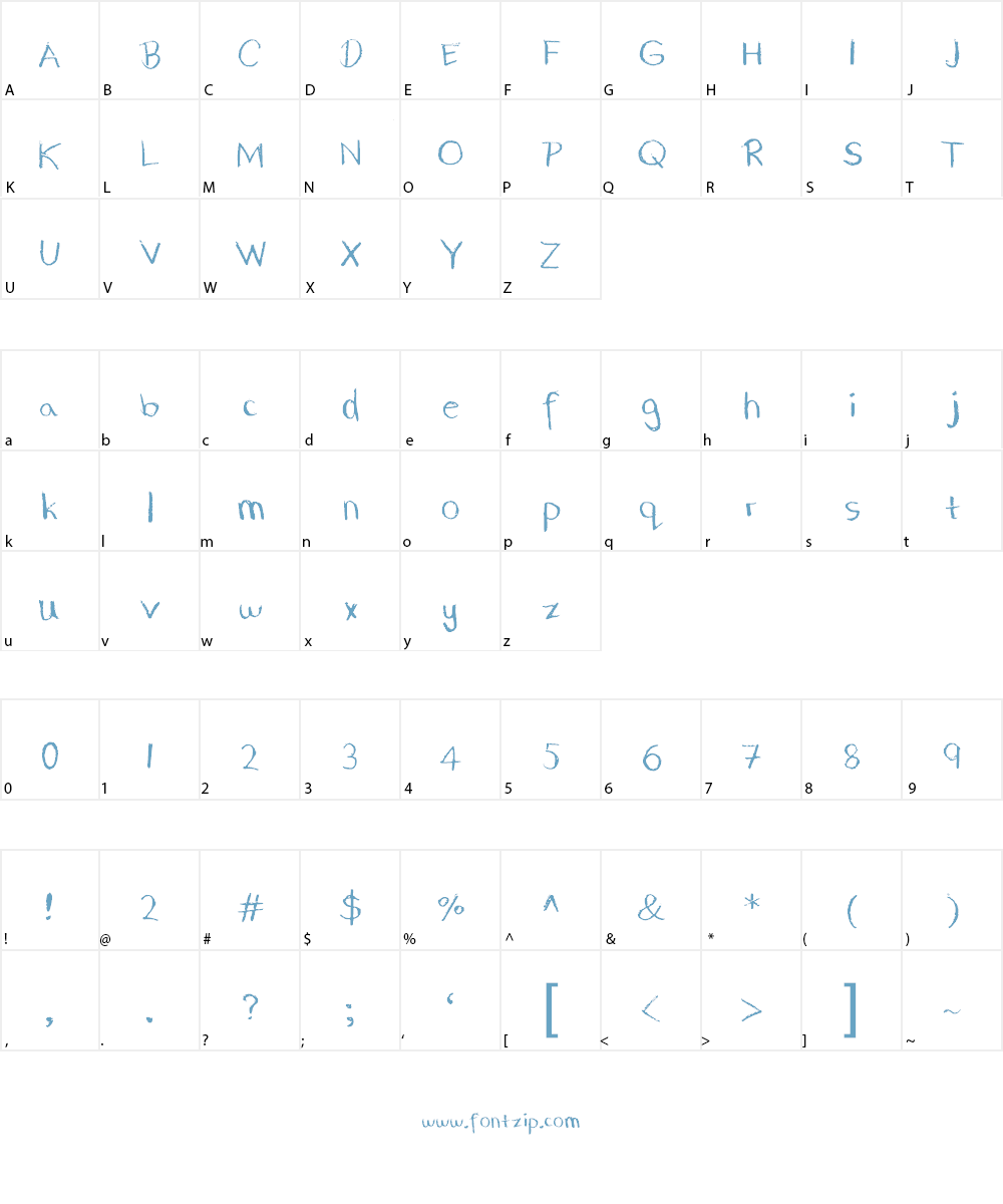 Yellow Yaks Yelp and Yodel Font Character