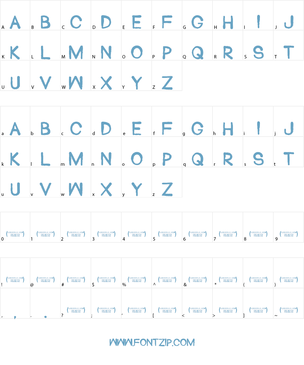 Blackhead Font Character