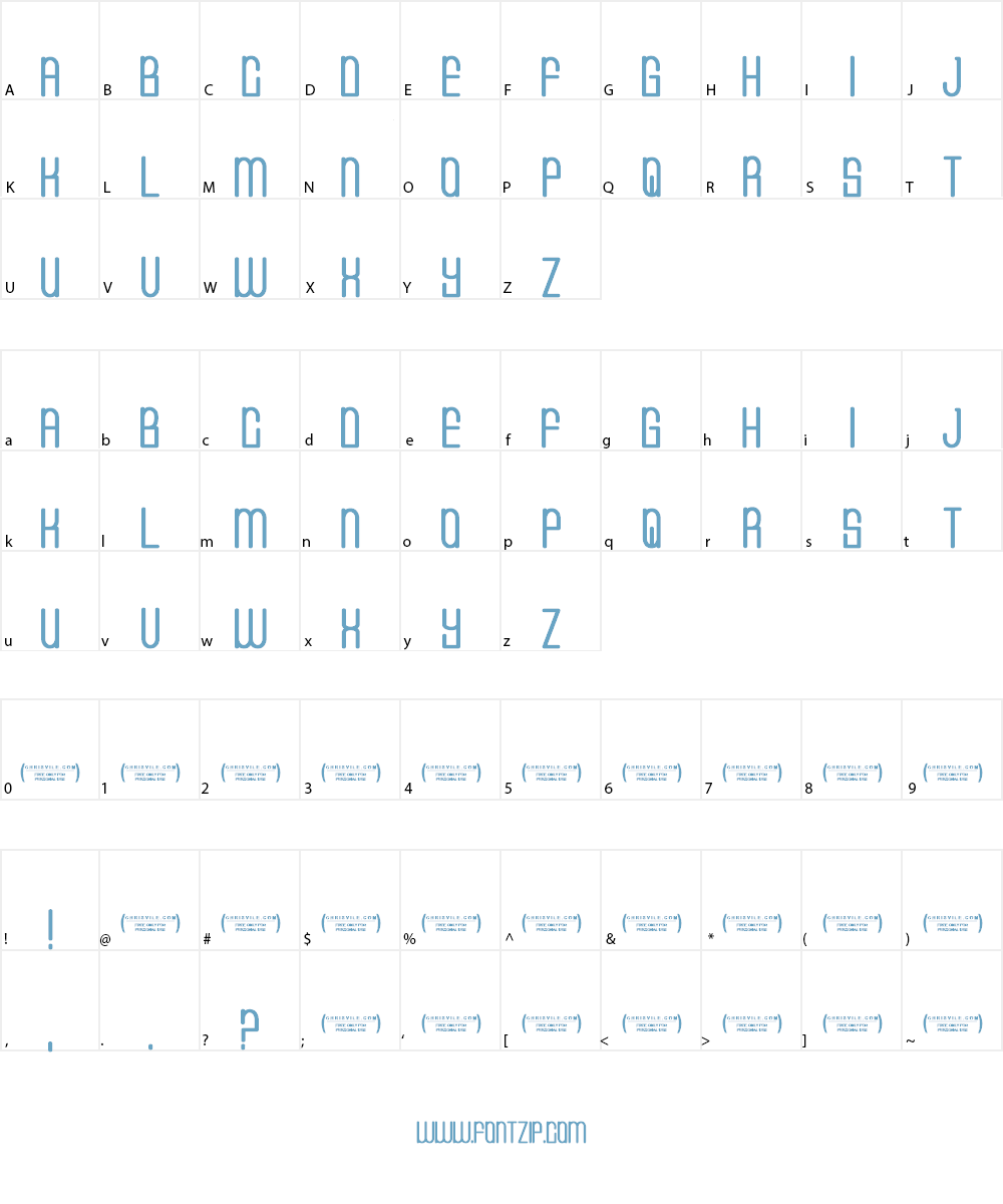 CVF Buffalo Grove Font Character