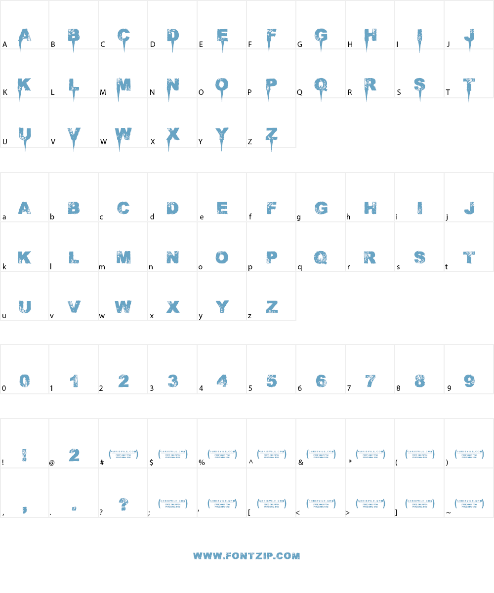 Immense decaY Font Character