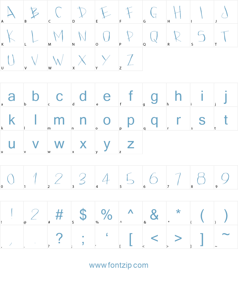 PWJazzy Font Character