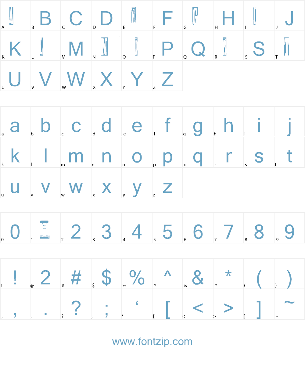 Oregon Trail Font Character
