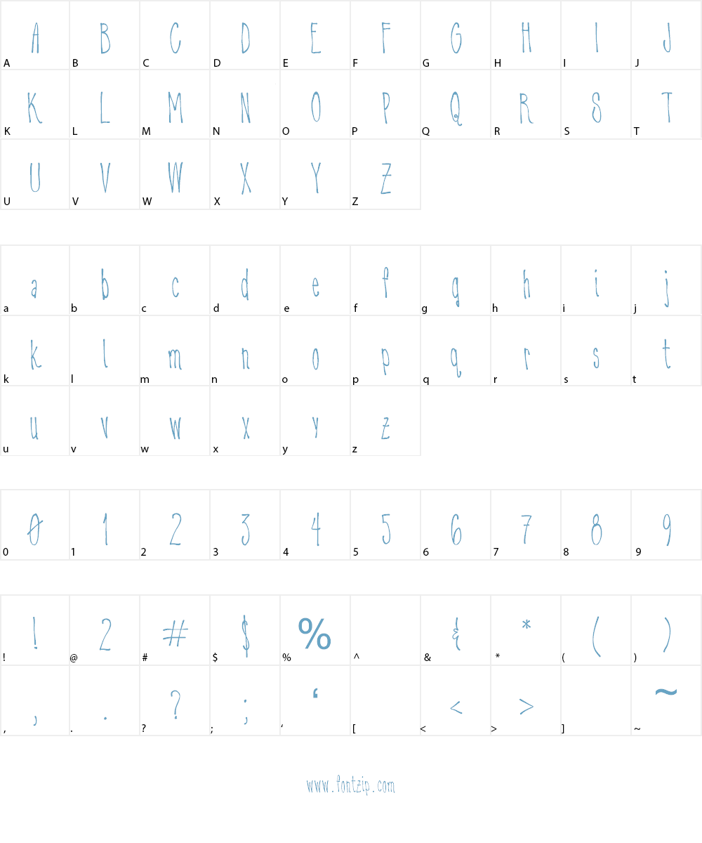 Dribble Font Character