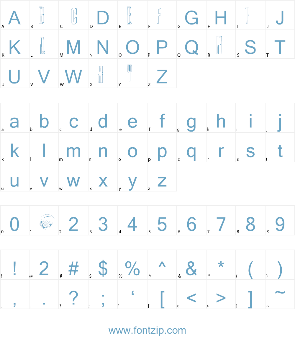CyberFlix Font Character