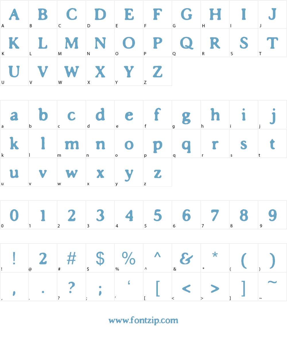 Impossibilium BRK Font Character