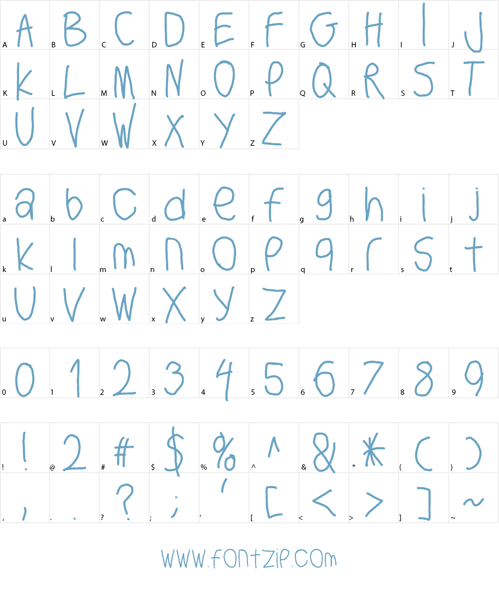 Big Writer Font Character