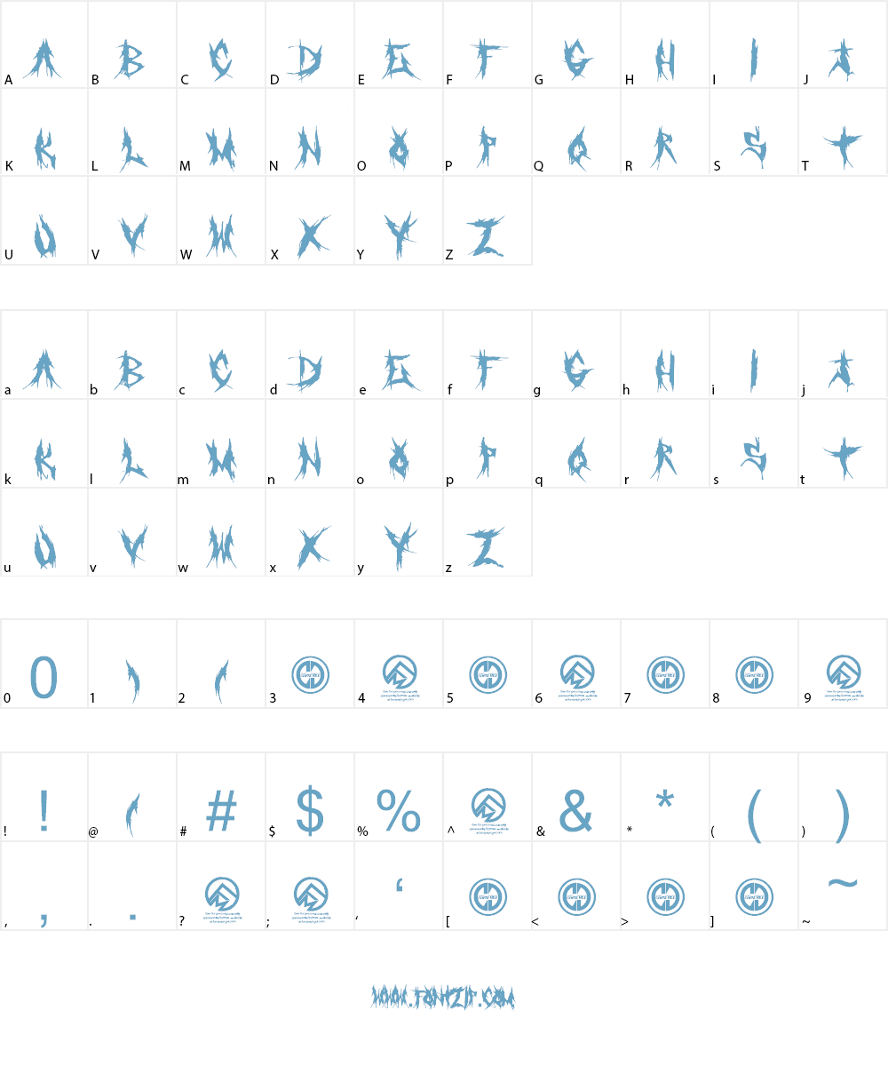 Grind Mafia Font Character