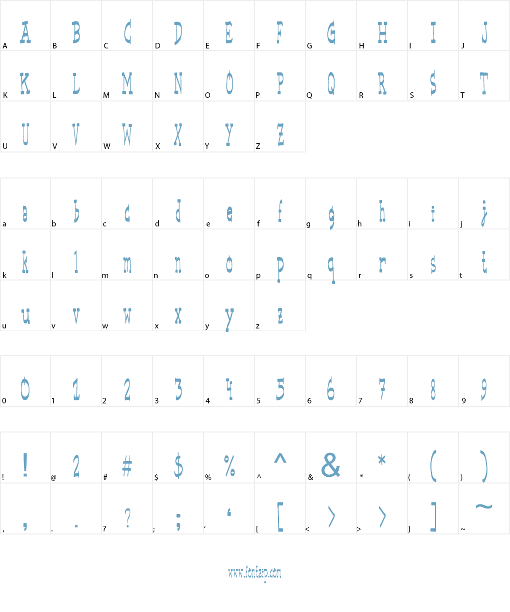 Basic Space Font Character