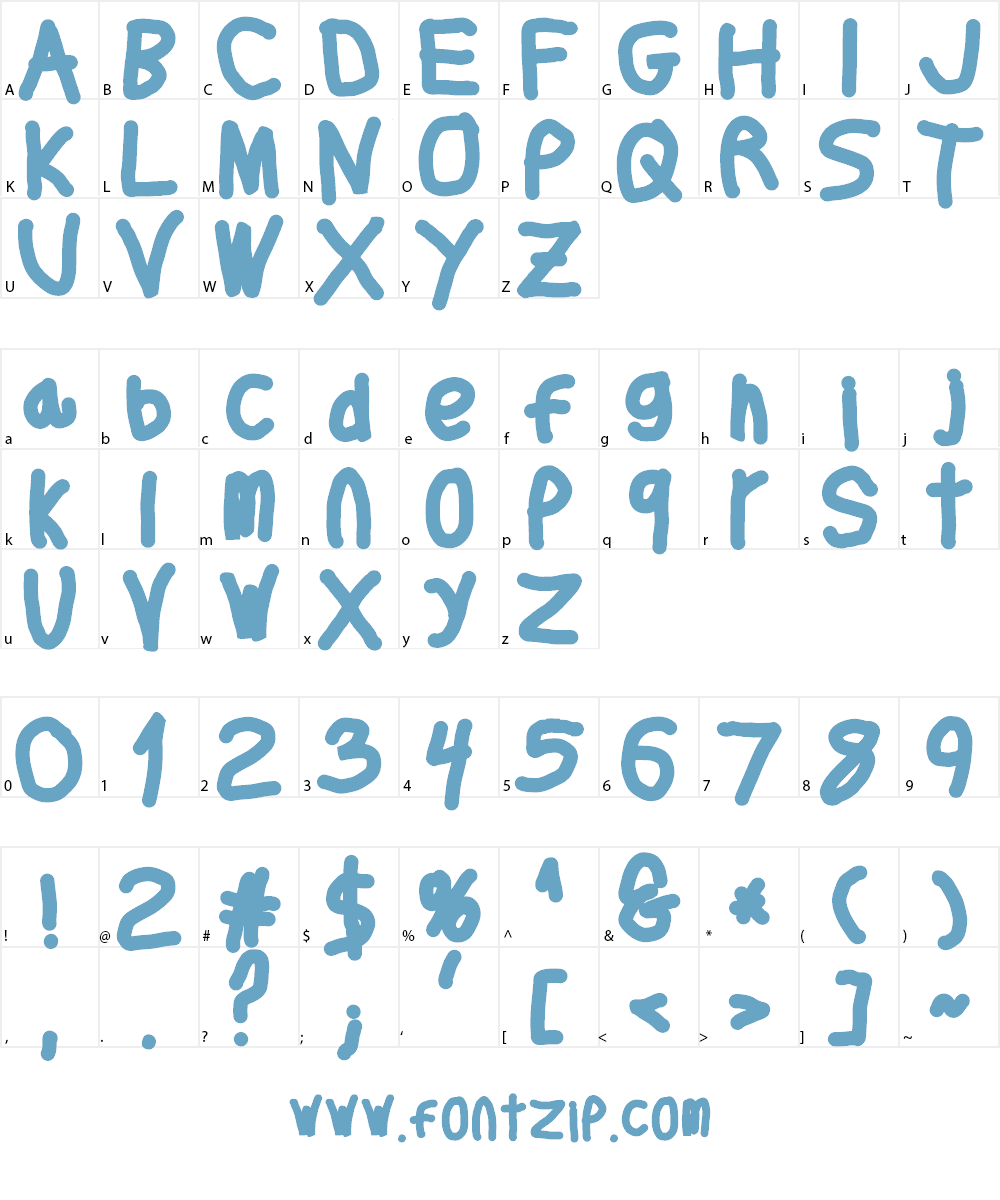 Thicker Than... Font Character