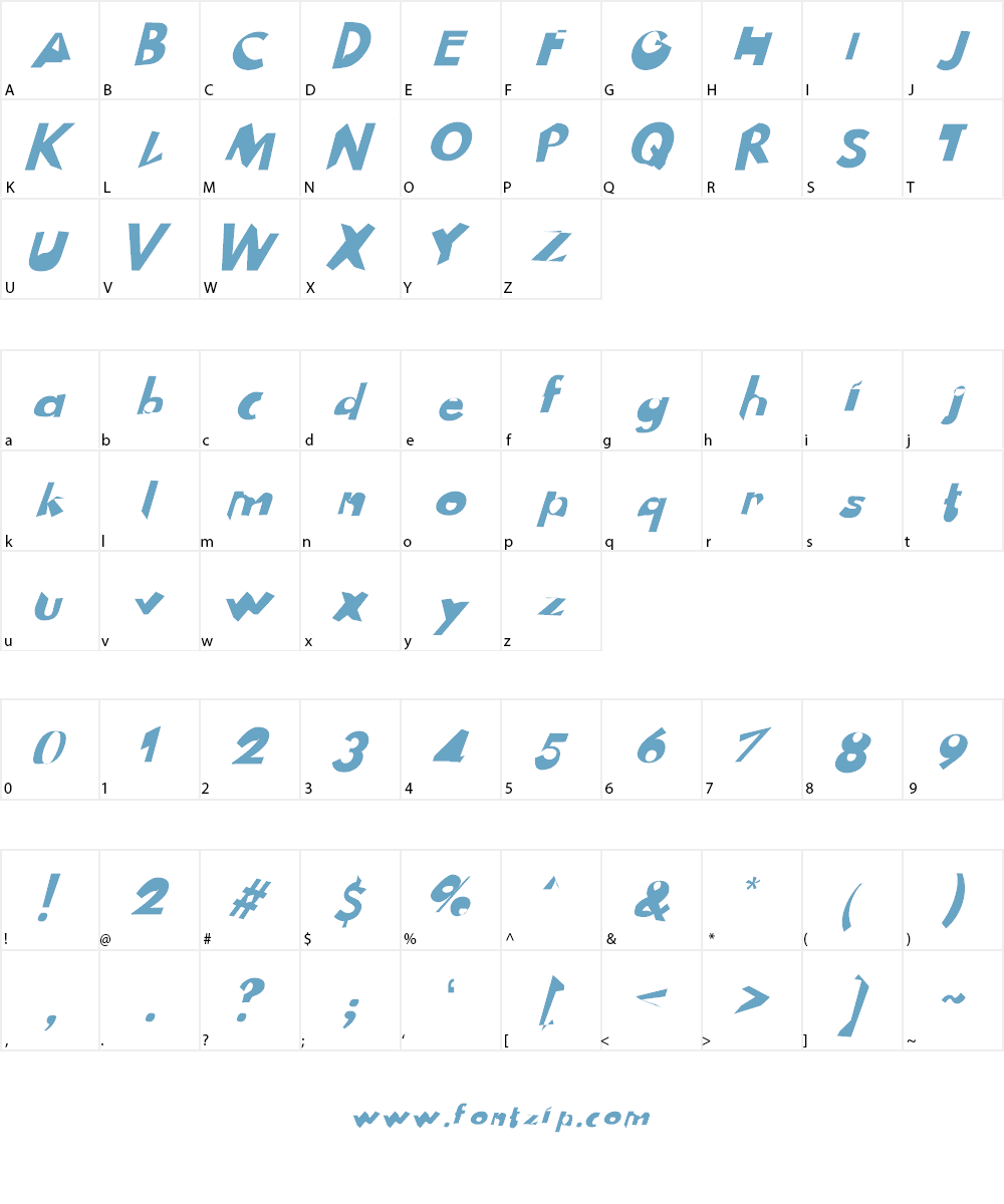 Drag You Down Font Character