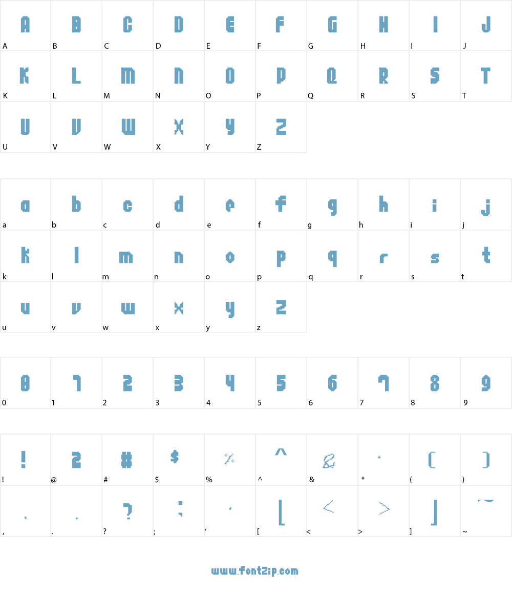 Flappy Bird Font Character