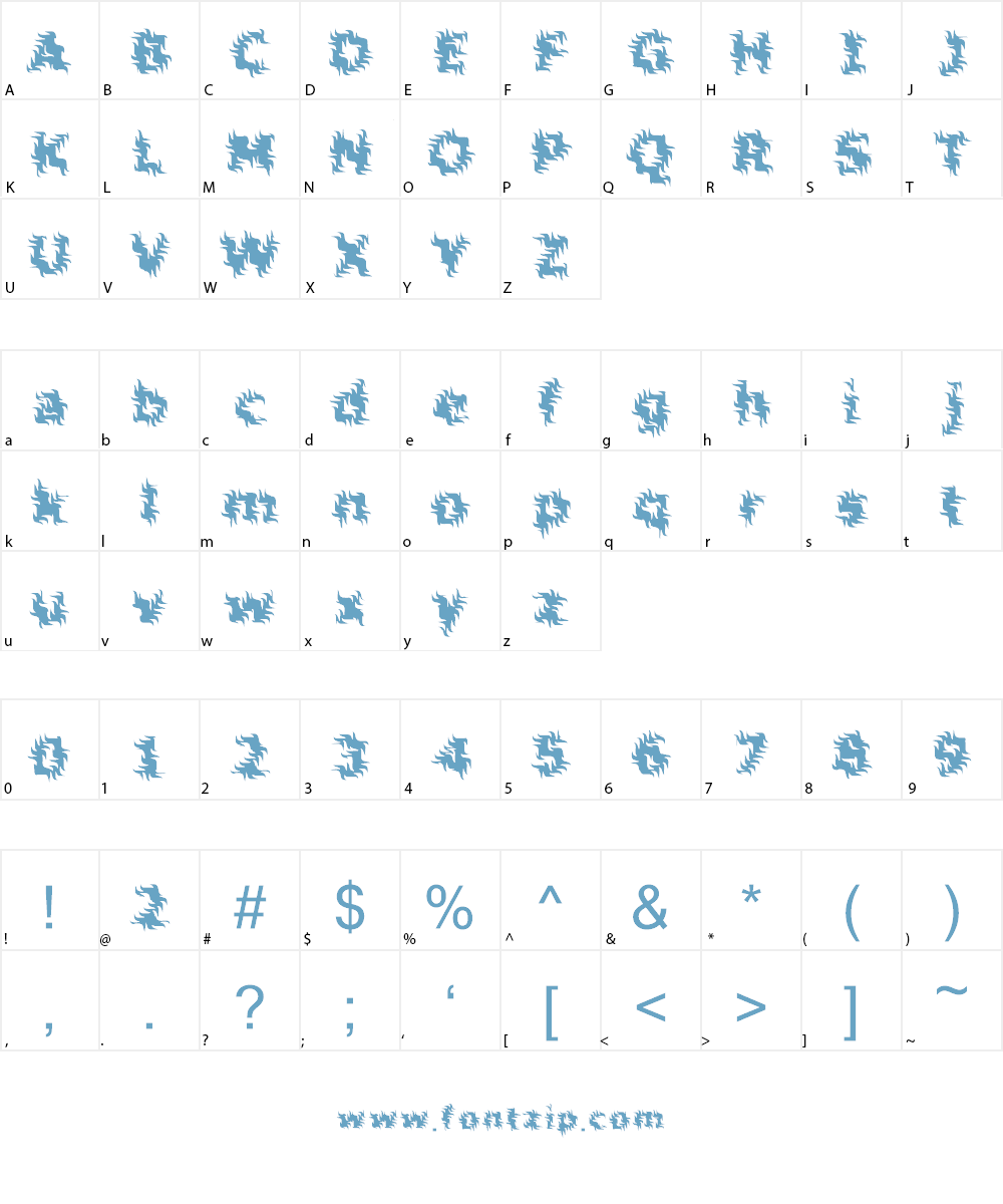 Inertia BRK Font Character