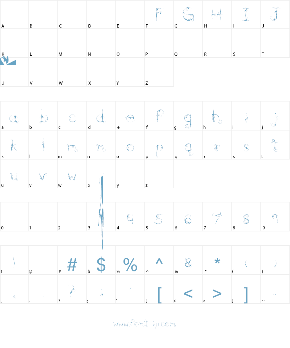 Briarwood Font Character