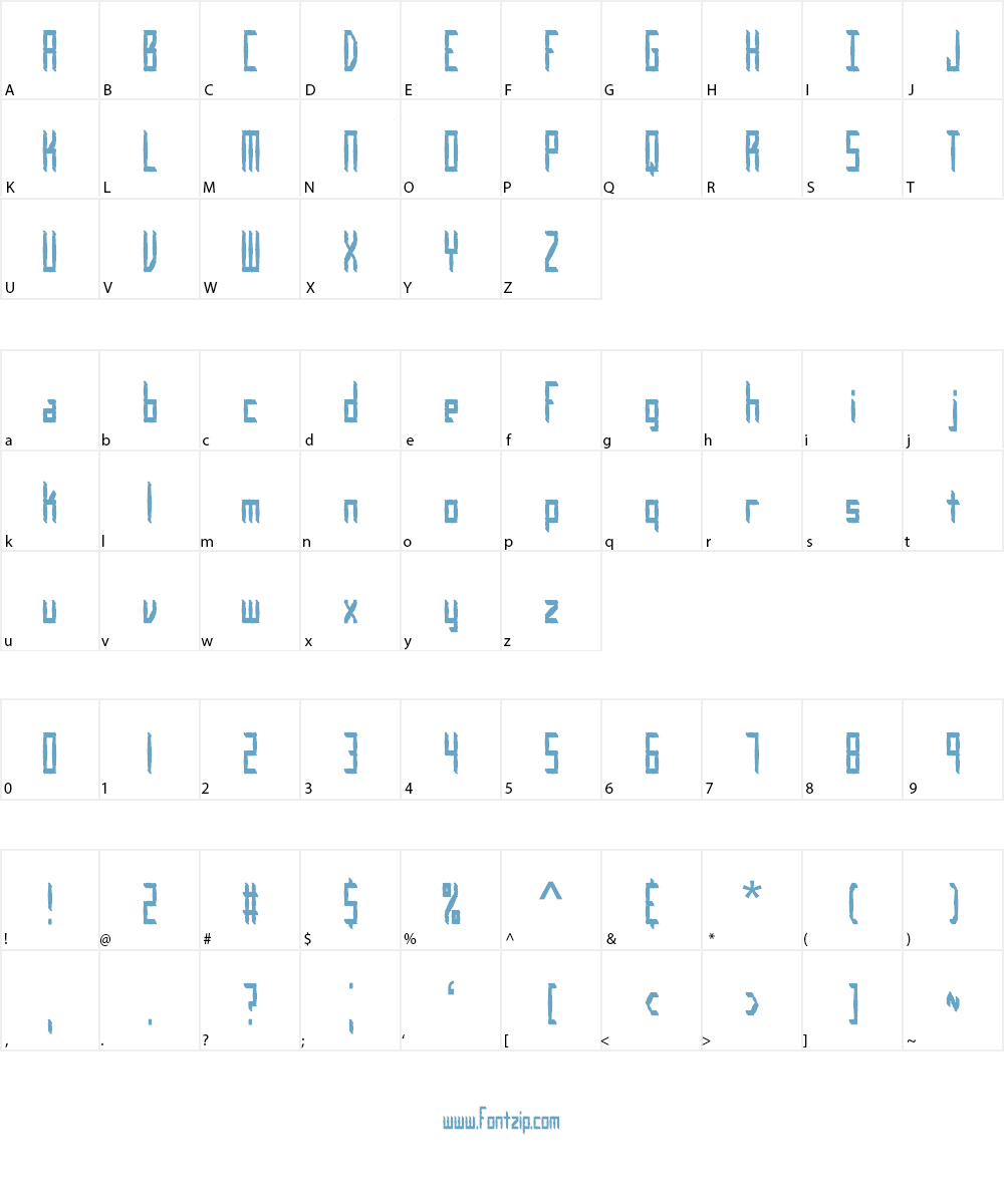 Inevitable BRK Font Character