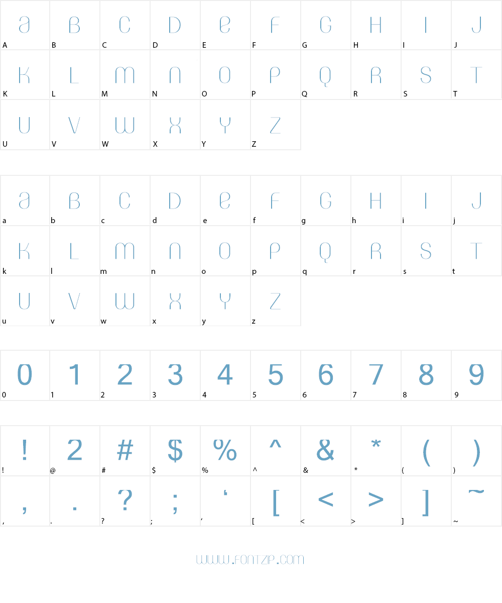 Amin_Sina Font Character