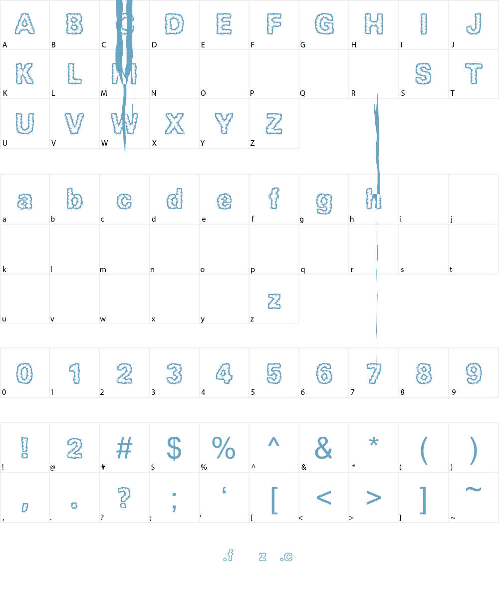 Jagged BRK Font Character