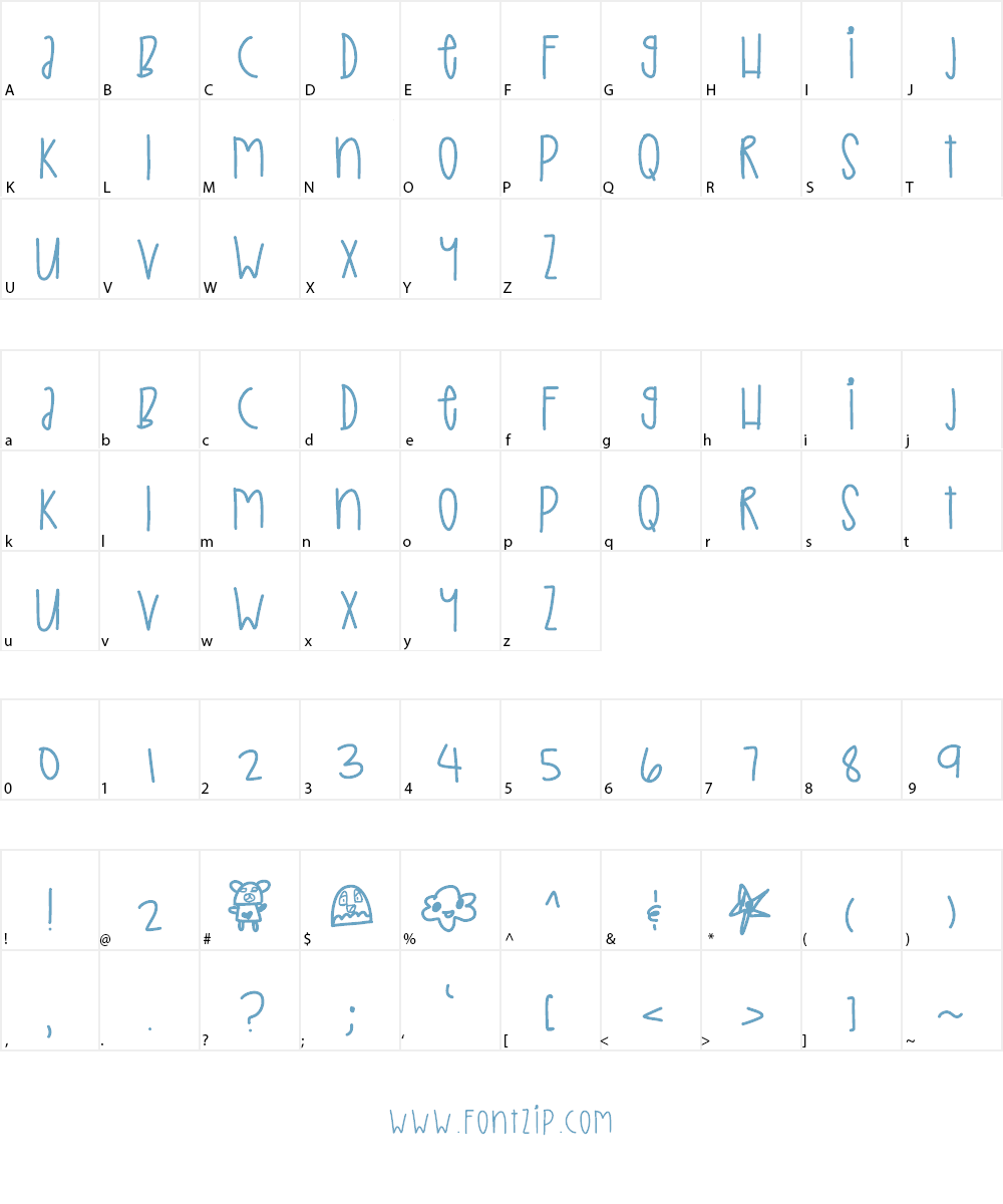 IcePrincess Font Character