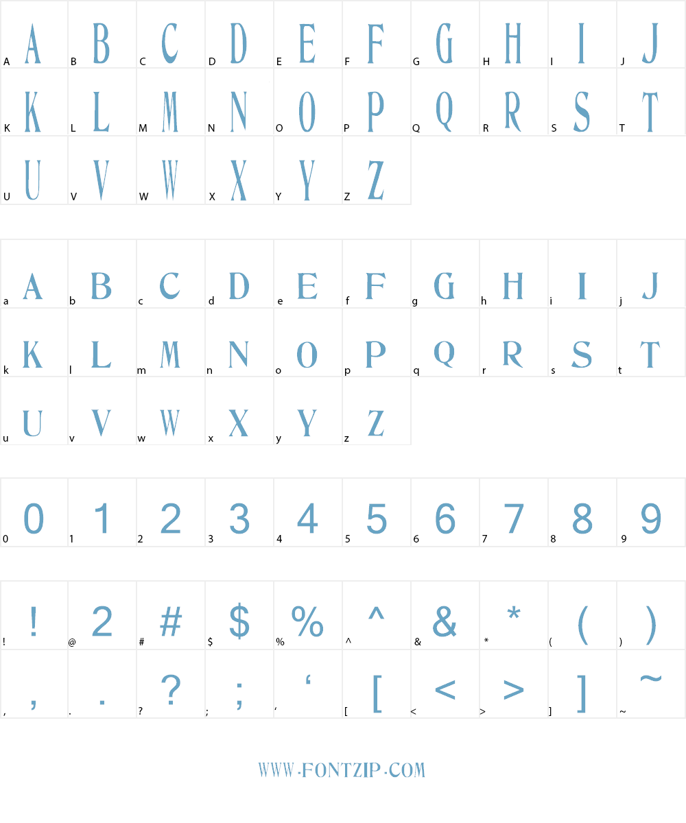 Ambassador Font Character