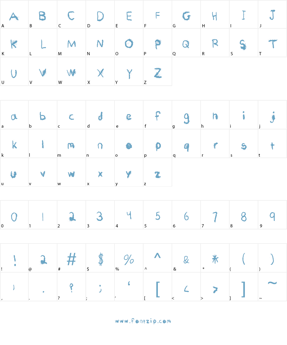 Ashes, Ashes Font Character