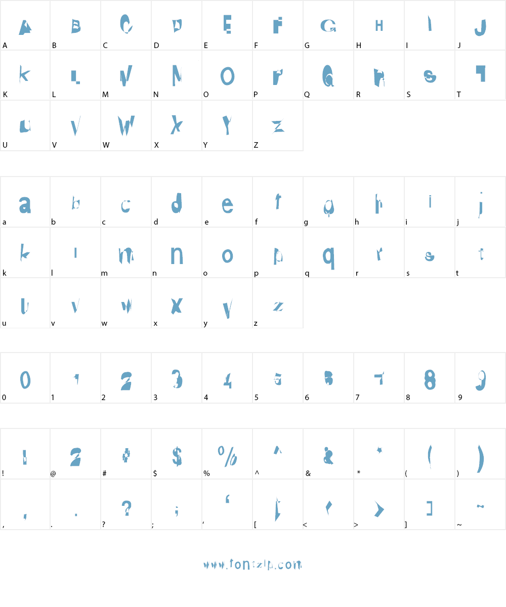 Distraught Font Character