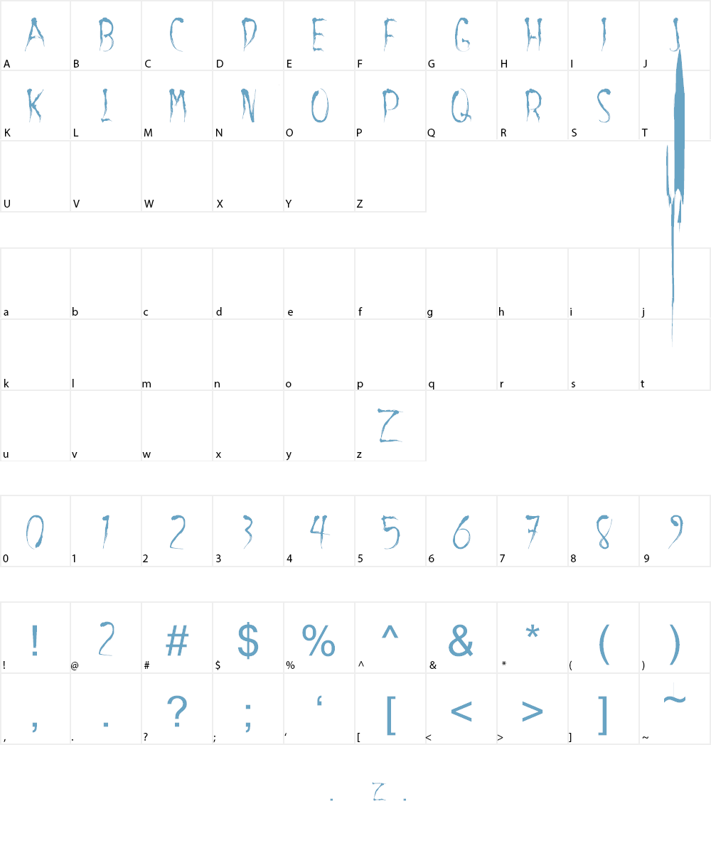aracnoide Font Character