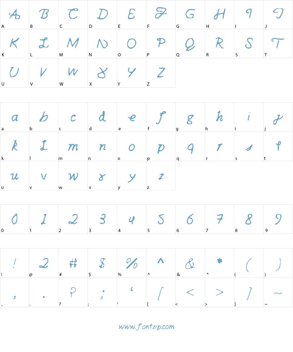 diffulence Font Character