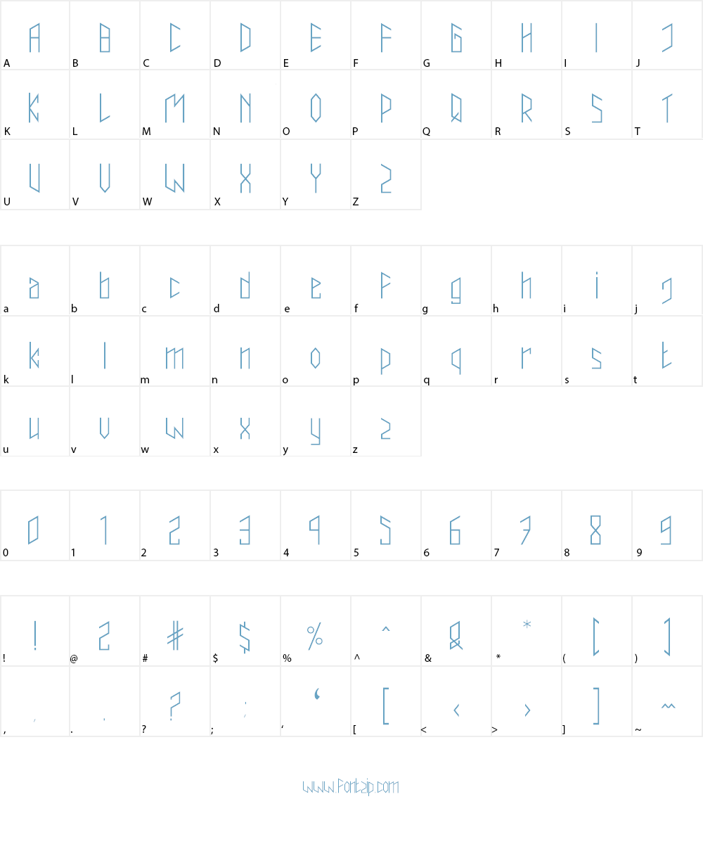 trianzulvex Font Character