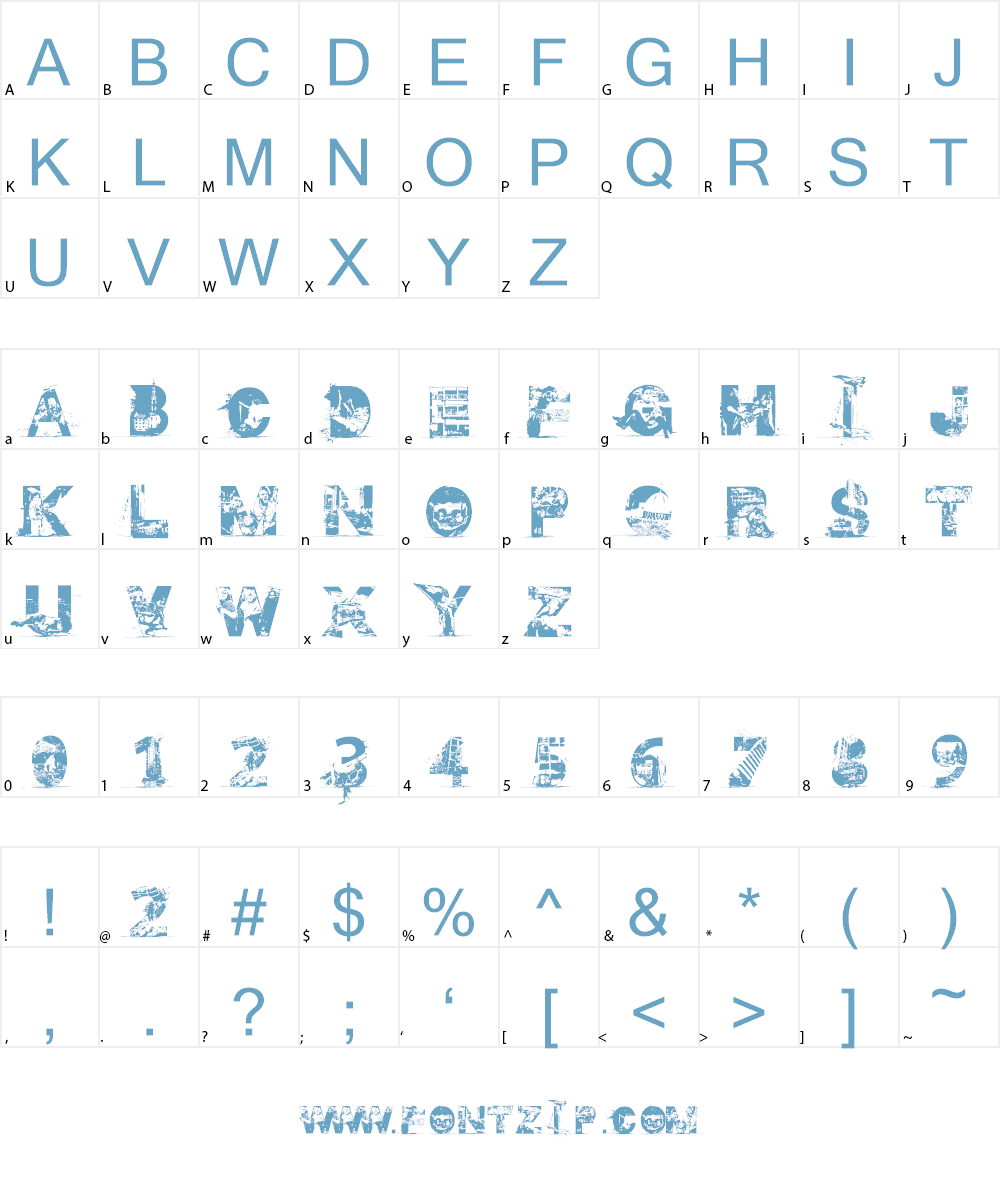 GAZA FONT Font Character