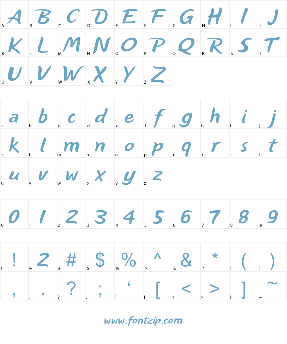 NiseBuschGardens Font Character