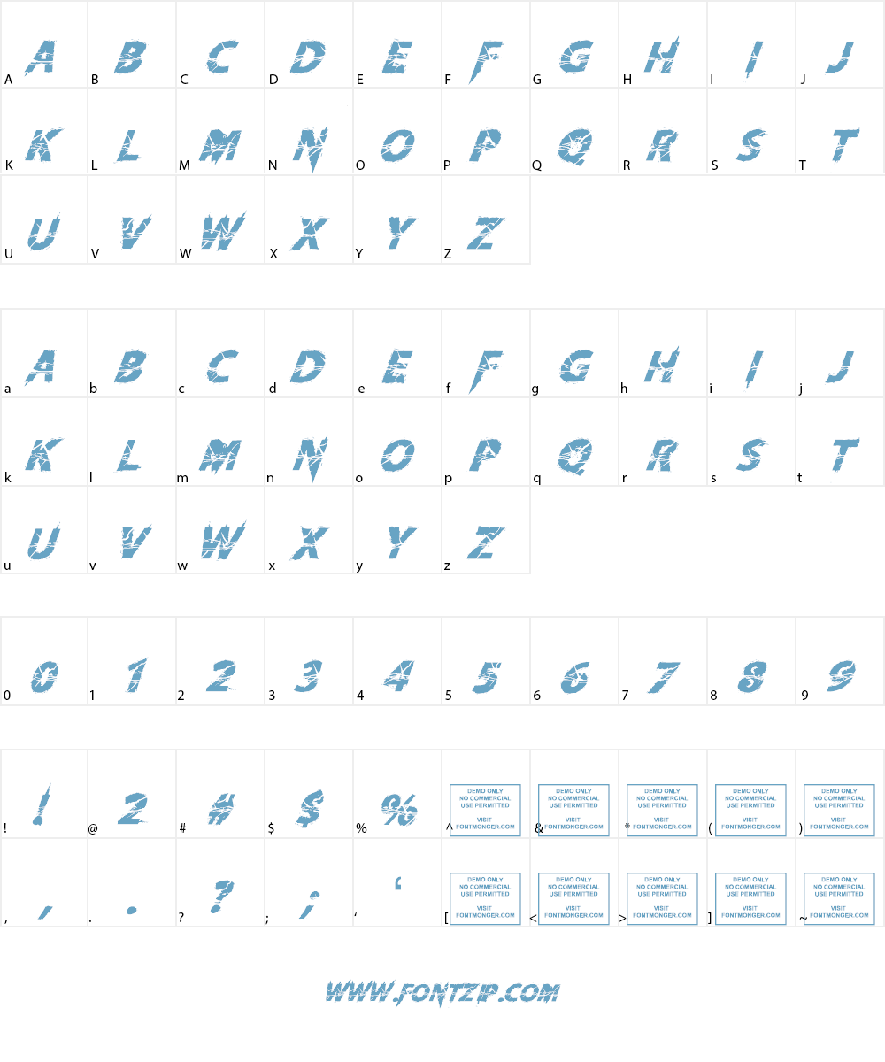 Knife Fight Ballet Font Character