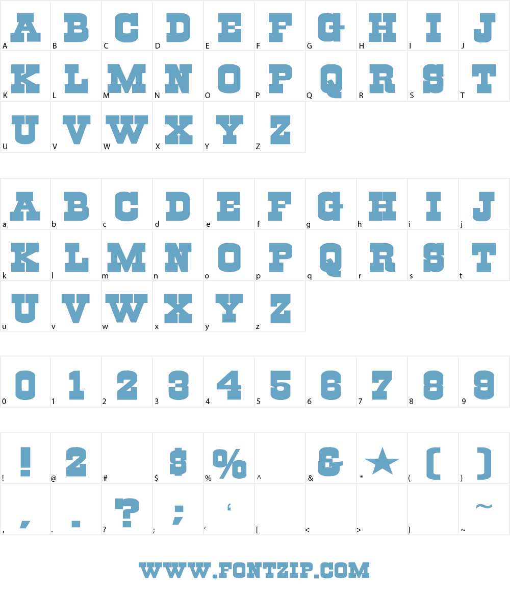 Cowboys Font Character