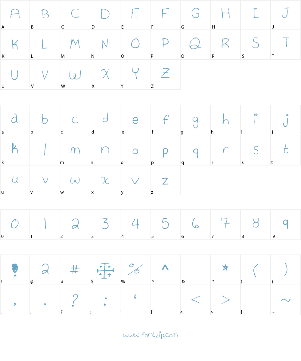 Hannah_Font_Print Font Character