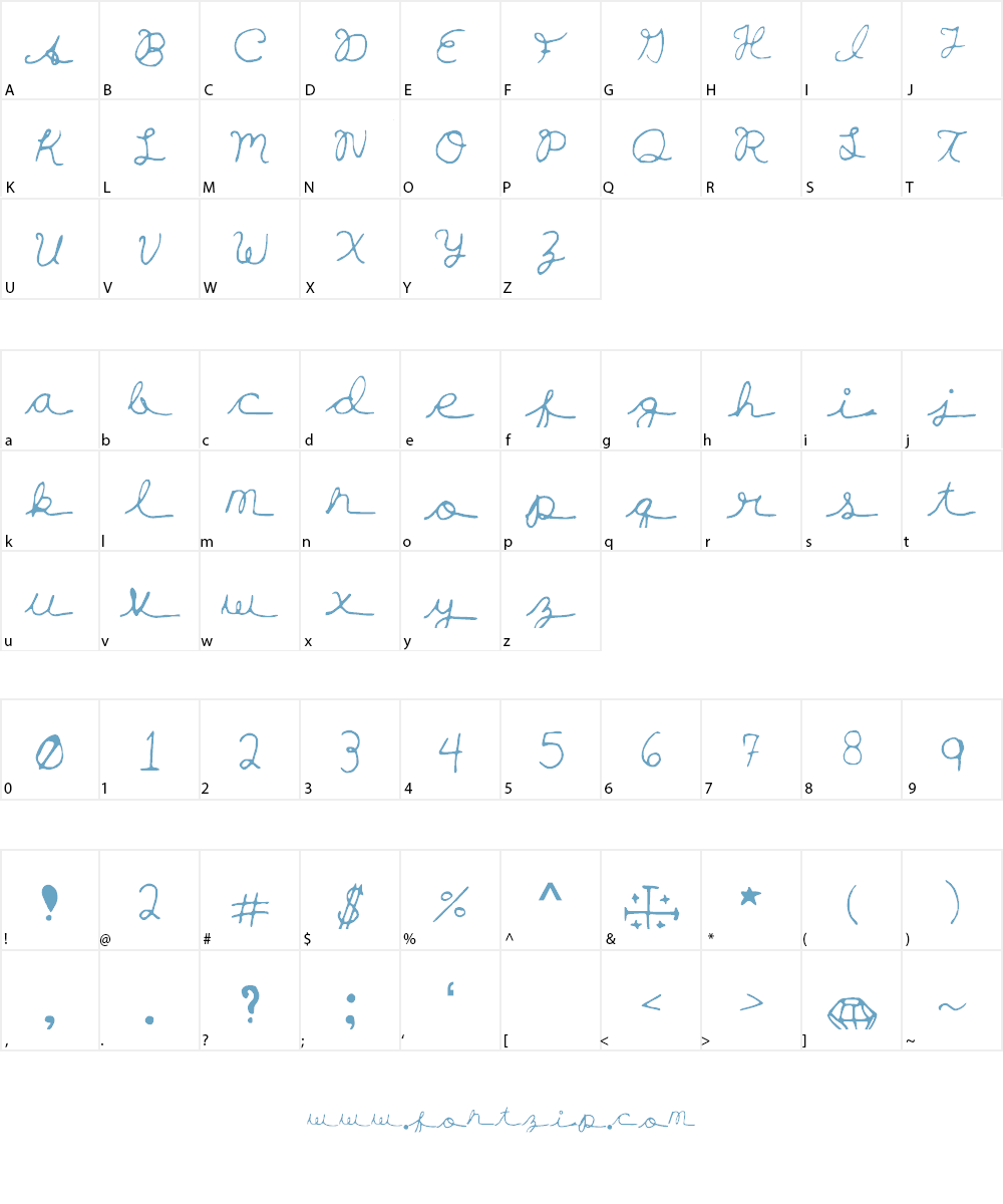hannahfont Font Character