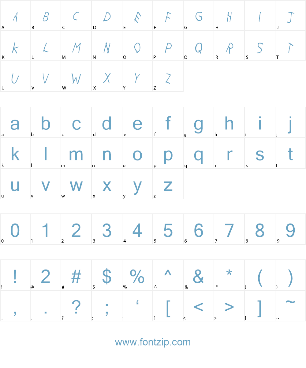 It's Too Late Font Character